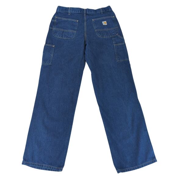 Carhartt FRB13 Flame Resistant Signature Denim Dungaree Jean 34x32 Relaxed Loose - Picture 2 of 8